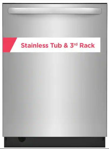 Photo 1 of 24 In. in. Top Control Built-In Tall Tub Dishwasher in Stainless Steel with 5-Cycles, 49 dBA
