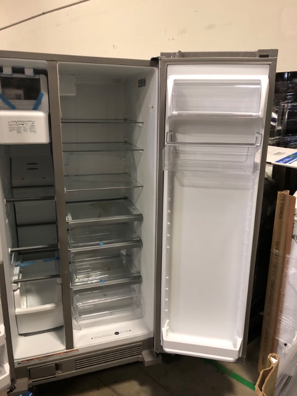 Photo 3 of Whirlpool 21.4-cu ft Side-by-Side Refrigerator with Ice Maker (Fingerprint Resistant Stainless Steel)