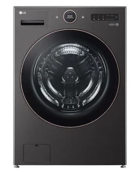 Photo 1 of LG 5-cu ft Stackable Steam Cycle Smart Front-Load Washer (Black) ENERGY STAR