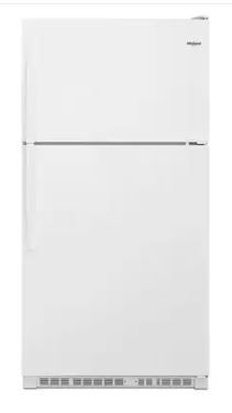 Photo 1 of Whirlpool 20.5-cu ft Top-Freezer Refrigerator (White)