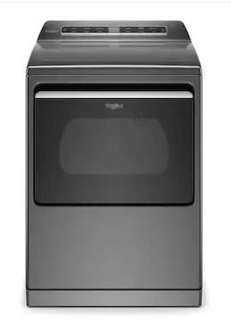 Photo 1 of Whirlpool Smart Capable 7.4-cu ft Steam Cycle Smart Electric Dryer (Chrome Shadow) ENERGY STAR