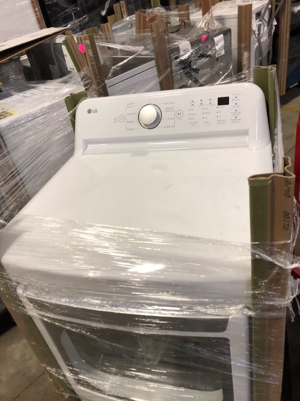 Photo 3 of LG 7.3-cu ft Electric Dryer (White) ENERGY STAR