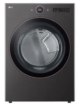 Photo 1 of LG 7.4-cu ft Stackable Steam Cycle Smart Electric Dryer (Black)