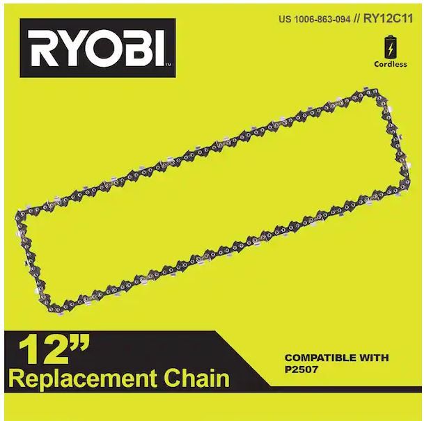 Photo 1 of 12 in. 0.043 Gauge Replacement Chainsaw Chain, 64 Links (Single Pack)
