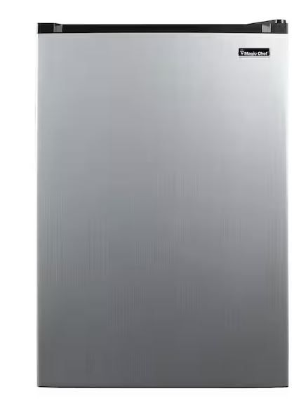 Photo 1 of 4.4 cu. ft. Mini Fridge in Stainless Steel Look without Freezer
