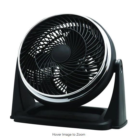 Photo 1 of 11 in. 3 Speed Portable Desk Fan in Black
