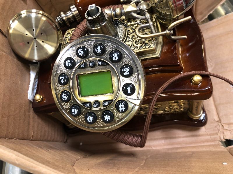 Photo 2 of Sanpyl Retro Landline Telephone, Vintage Desktop Phone European Style Phone with Caller ID Display for Home/Hotel/Office Idea Gift for Friends