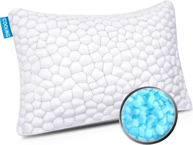 Photo 1 of SUPA MODERN Cooling Bed Pillows for Sleeping Shredded Memory Foam Pillows Adjustable Cool Bamboo Pillow for Side Back Stomach Sleepers - Luxury Gel Pillows King Size with Washable Removable Cover
