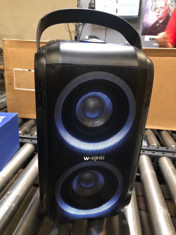 Photo 2 of W-KING 80W Bluetooth Speakers Loud, Super Rich Bass, Huge 105dB Sound Powerful Portable Wireless Outdoor Bluetooth Speaker, Mixed Color Lights, 24H Playtime, AUX, USB Playback, TF Card, Non-Waterproof
