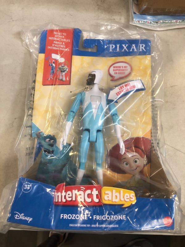 Photo 2 of Mattel Pixar Interactables Frozone Talking Action Figure, 8-in Tall Highly Posable Movie Character Toy, Interacts with Other Figures, Kids Gift Ages 3 Years & Older