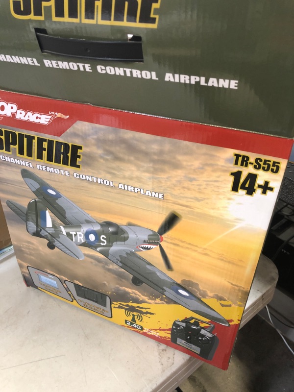 Photo 1 of Top Race 4 Channel Remote Control Airplane Spitfire Shark Mouth TR-S55