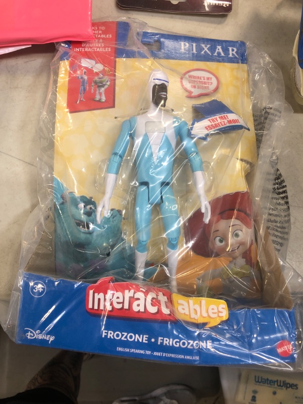 Photo 2 of Mattel Pixar Interactables Frozone Talking Action Figure, 8-in Tall Highly Posable Movie Character Toy, Interacts with Other Figures, Kids Gift Ages 3 Years & Older