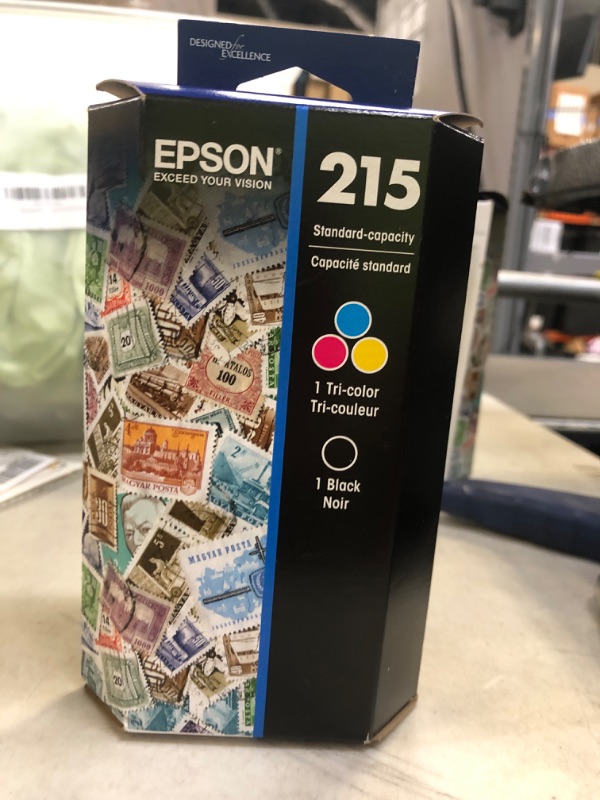 Photo 3 of Epson T215 -Ink Standard Capacity Black & Color -Cartridge Combo Pack (T215120-BCS) & T215 -Ink Standard Capacity Tricolor -Cartridge (T215530-S) for Select Workforce Printers Ink + Tricolor -Cartridge