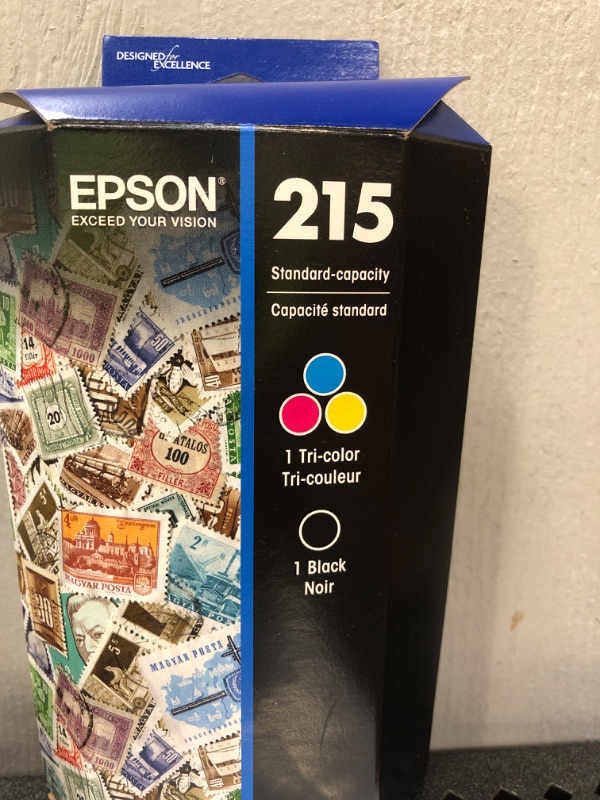 Photo 1 of Epson T215 -Ink Standard Capacity Black & Color -Cartridge Combo Pack (T215120-BCS) & T215 -Ink Standard Capacity Tricolor -Cartridge (T215530-S) for Select Workforce Printers Ink + Tricolor -Cartridge