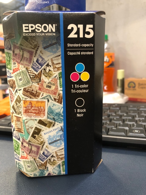 Photo 2 of Epson T215 -Ink Standard Capacity Black & Color -Cartridge Combo Pack (T215120-BCS) & T215 -Ink Standard Capacity Tricolor -Cartridge (T215530-S) for Select Workforce Printers Ink + Tricolor -Cartridge