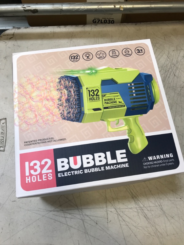 Photo 1 of 132 Hole Rocket Bubble Machine Gun, Bubble Blower Machine Colorful Light Up Bubble Gun, Bubble Maker Gun Toys for Wedding Bubbles Outdoor Indoor Birthday Party Favors Gift?Green?
