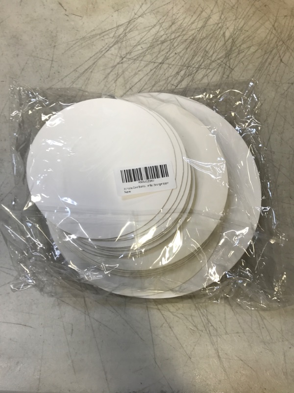 Photo 1 of 36 Packs Cake Boards Round 6/8/10 Inch White Cake Circles Rounds Base Food-Grade Cardboard Cake Plate?3 Size/12pcs Each,Thinner But Stronger? qiqee
