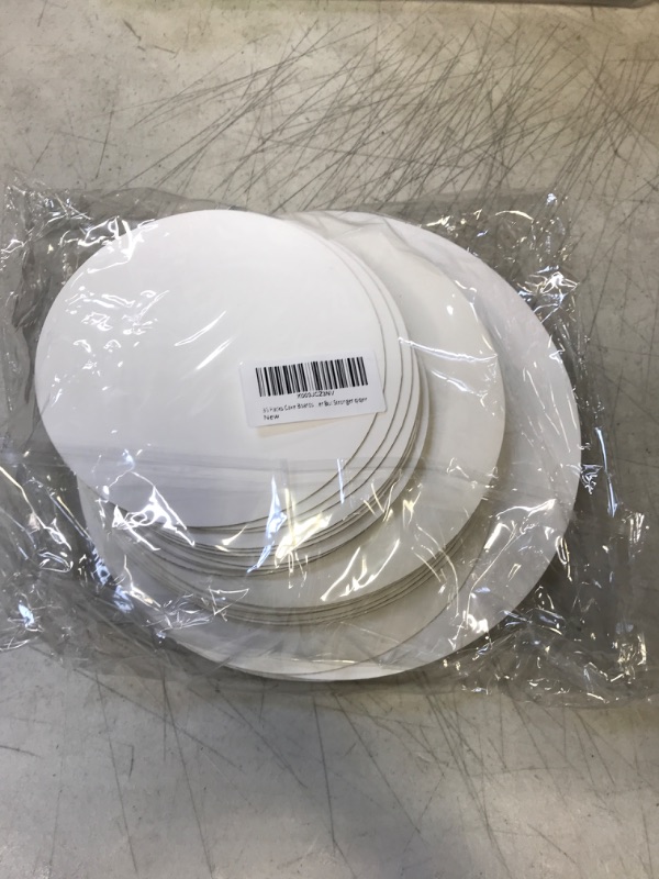 Photo 2 of 36 Packs Cake Boards Round 6/8/10 Inch White Cake Circles Rounds Base Food-Grade Cardboard Cake Plate?3 Size/12pcs Each,Thinner But Stronger? qiqee
