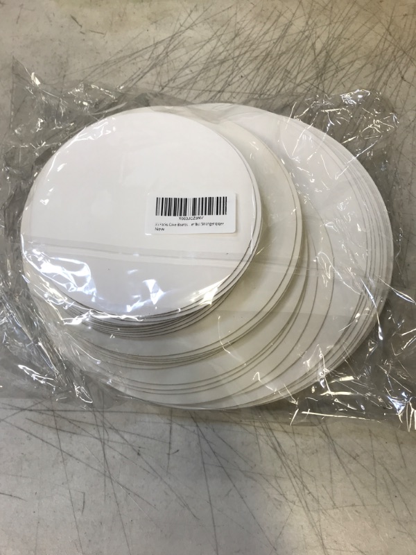 Photo 2 of 36 Packs Cake Boards Round 6/8/10 Inch White Cake Circles Rounds Base Food-Grade Cardboard Cake Plate?3 Size/12pcs Each,Thinner But Stronger? qiqee
