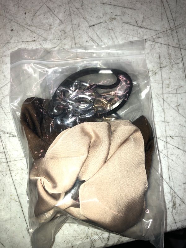 Photo 1 of 6 Pack Hair Ties for Women,Gold Bracelet Hair Ties With Silk Hair Scrunchies for Breakage Prevention Hidden Wig Hair Band Ponytail Holders Elastic Hair Ring Ropes Hair Accessories for Teen Girls