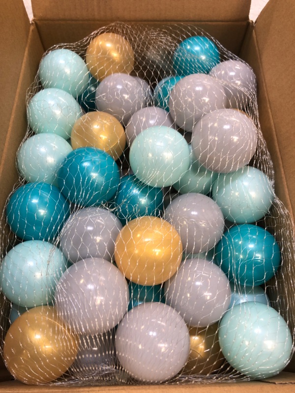 Photo 2 of 50 Crush-Proof Plastic Ball Pit Balls - Ideal for Play Tents, Tunnels, and Pools - 2.2 Inches, Perfect for Toddlers