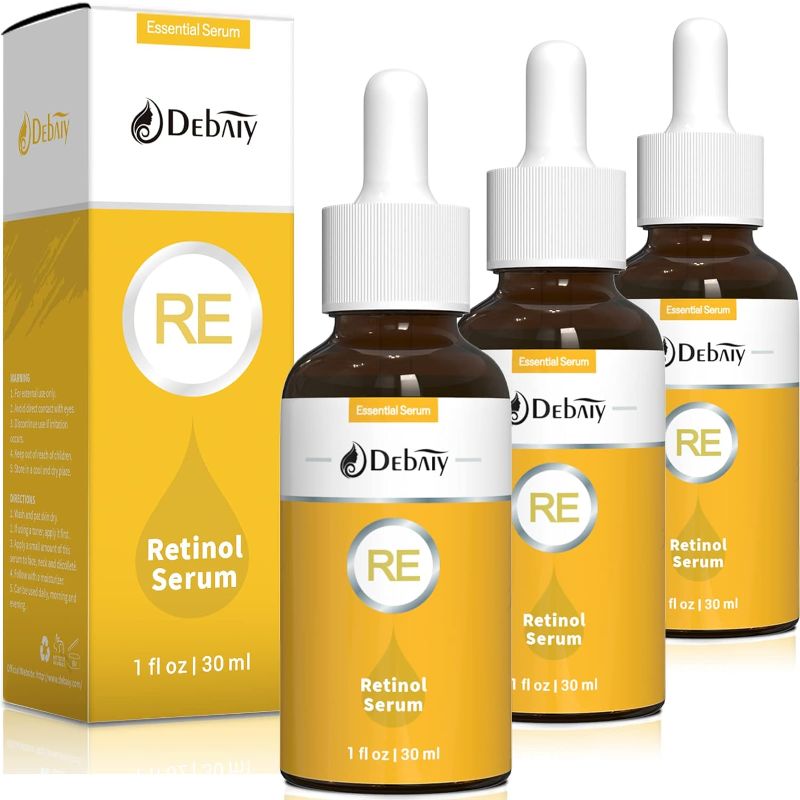 Photo 1 of 3 Pack Retinol Serum for Face Anti Aging Serum Refreshing Moisturize for Skin (1Fl.Oz/30ml), Total: 3.0 Fl Oz, (3RE01-0302)