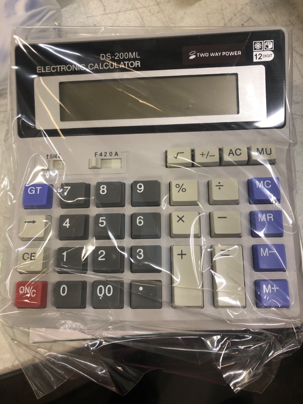 Photo 2 of 
Roll over image to zoom in
Calculator, Calculators Large Display and Buttons, Solar Battery Dual Power, Big Button 12 Digit Large LCD Display (White)