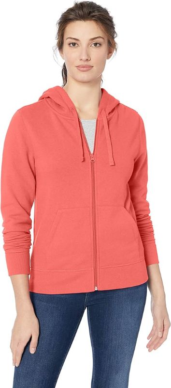 Photo 1 of Amazon Essentials Women's French Terry Fleece Full-Zip Hoodie, SIZE L 