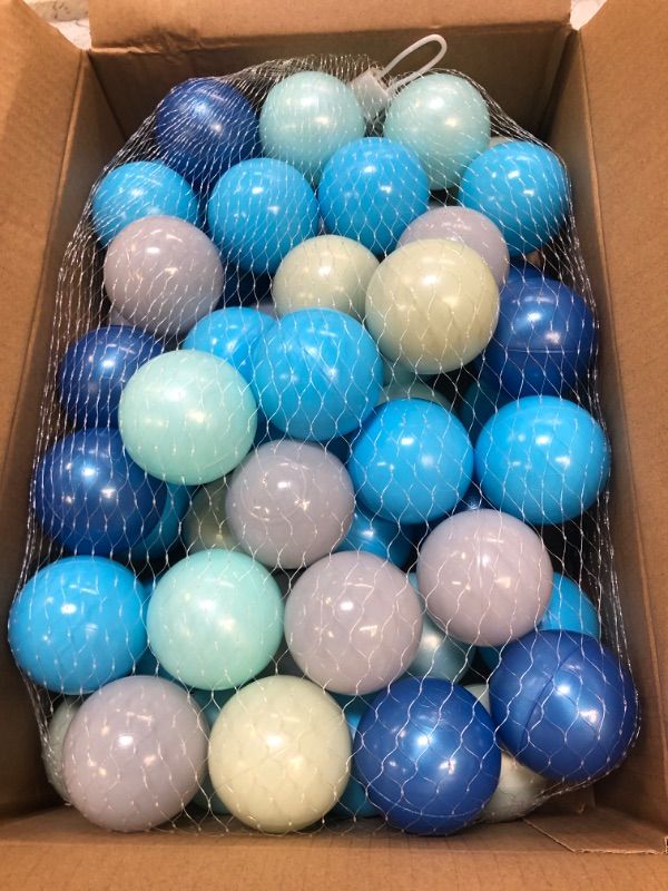 Photo 2 of 50 Crush-Proof Plastic Ball Pit Balls - Safe & Fun for Toddlers - Great for Play Tents, Tunnels, & Pools - 2.2 Inches in Size