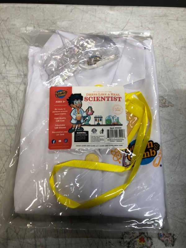 Photo 2 of Learn & Climb Lab Coat for Kids - Children S Scientist Lab Coat Costume Kit with Glasses & ID Card for Science Projects & Experiments FOR KIDS 3-5
