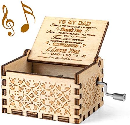 Photo 1 of You are My Sunshine Music Box, Gift for Dad from Daughter, Wood Laser Engraved Vintage Music Boxes, Unique Best Gift for Father's Day, Birthday/Christmas/Thanksgiving Day
