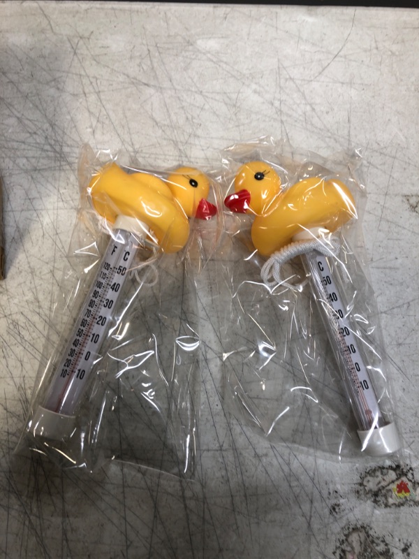 Photo 2 of 2pcs pool floating duck thermometers 