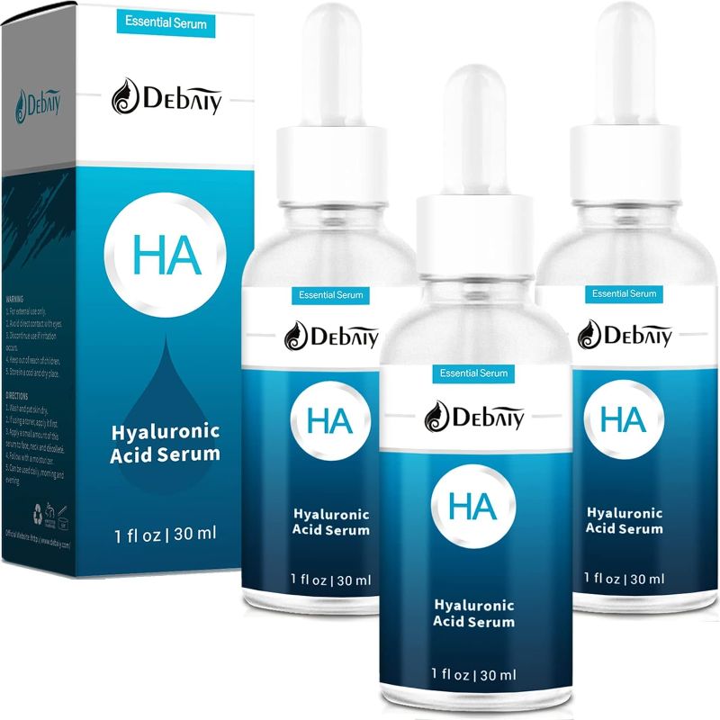 Photo 1 of 3 Pack Hyaluronic Acid Serum for Face Moisturizing Anti Aging Serum (1Fl.Oz/30ml)
(FACTORY SEALED)