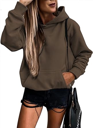 Photo 1 of Asvivid Womens Casual Hoodies Long Sleeve Lightweight Pullover Tops Loose Sweatshirt with Pocket XXL
