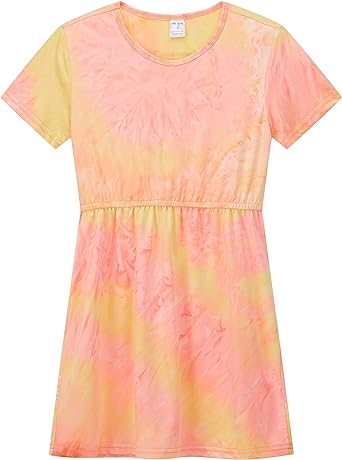 Photo 1 of DaniChins Girls Dress Knit Short-Sleeve Casual Print Dress SIZE 7
