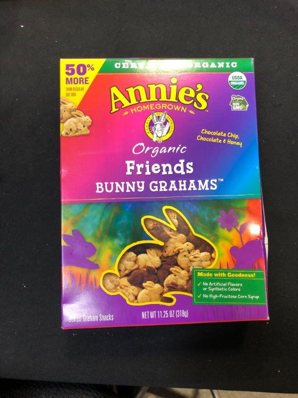 Photo 2 of Annie's Organic Friends Bunny Graham Snacks, Chocolate Chip, Chocolate & Honey, 11.25 oz. 8/20/2023
