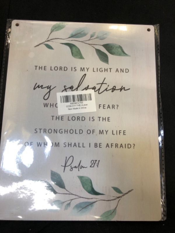 Photo 2 of Huyenma The Lord Is My Light and My Salvation Psalm 27 1 Bible Verse Poster Prints Living Room Decorations Pictures for Hallway Canvas Colouring 
SMALL