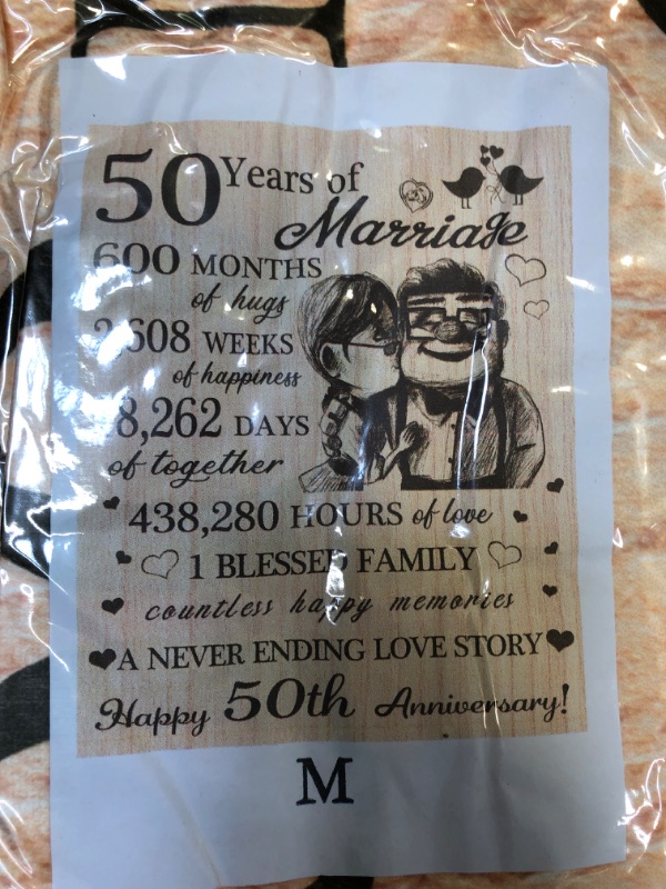 Photo 1 of 50 YEARS MARRIED FLEECE BLANKET SIZE M