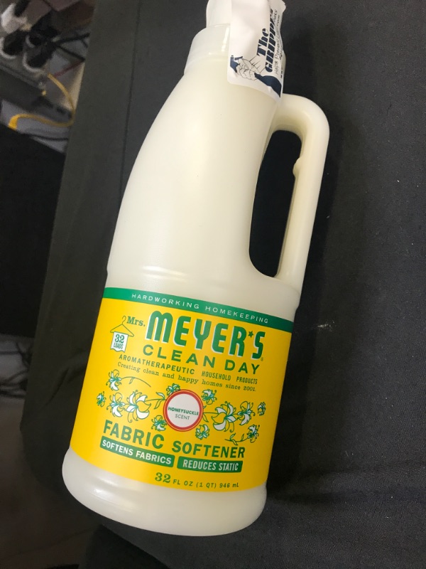 Photo 1 of Mrs. Meyer's Liquid Fabric Softener, Infused with Essential Oils, Paraben Free, Honeysuckle, 32 oz (32 Loads) 32 Fl Oz (Pack of 1)