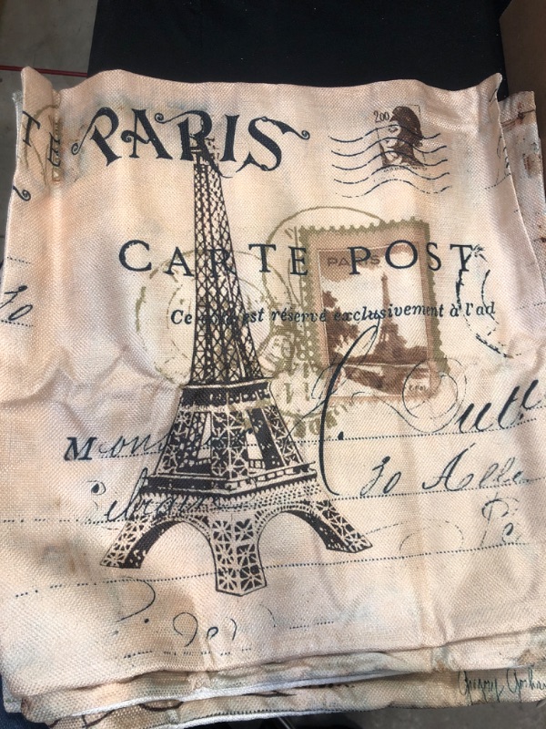 Photo 1 of 4PCS SQUARE PILLOW PARIS COVERS