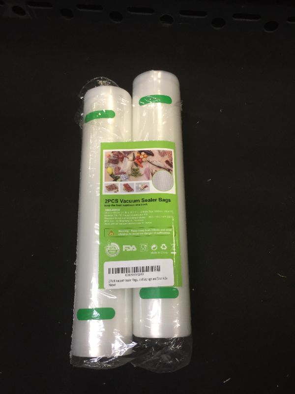 Photo 2 of 2 Pack Vacuum Sealer Bags with BPA Free and Puncture Prevention, Heavy Duty, Food Saver Bags Rolls for Custom Fit Airtight Food Storage and Sous Vide
