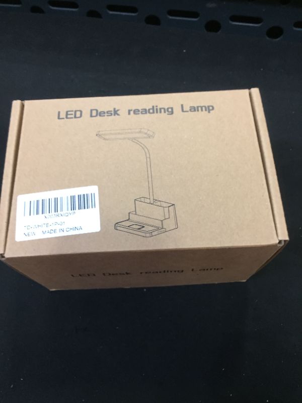 Photo 1 of redtrout Desk Lamp, LED Eye-Protection Desk Lamp for Home Office, LED Desk Lamp for Kids, Table Lamp Rechargeable, Battery Operated, Pen Holder, Adjustable Gooseneck Reading Lamp
