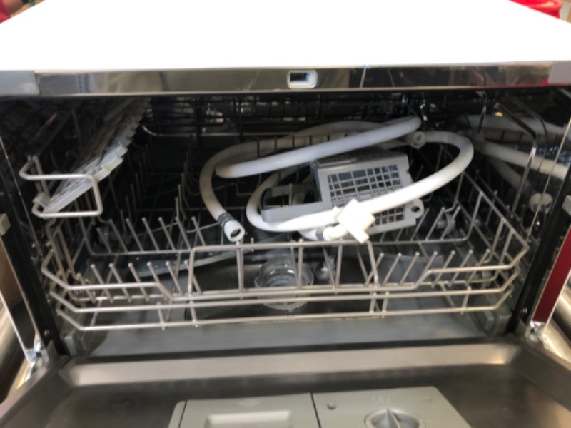Photo 3 of BLACK+DECKER BCD6W Compact Countertop Dishwasher, 6 Place Settings, White