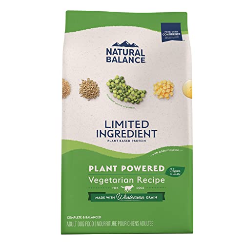 Photo 1 of Natural Balance Limited Ingredient Adult Dry Dog Food with Vegan Plant Based Protein and Healthy Grains, Vegetarian Recipe, 24 Pound (Pack of 1) Vegetarian/Vegan Dry Dog Recipe 24 Pound (Pack of 1) 11/14/2024