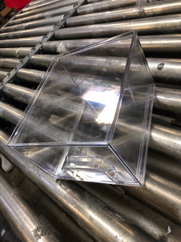 Photo 1 of 4 Pcs Acrylic Display Risers Acrylic Boxes Acrylic Display Nesting Cubes 5 Sided with Hollow Bottoms Display Stand Shelf for Cosmetics Food Collectibles Jewelry Figures Show (Clear)
