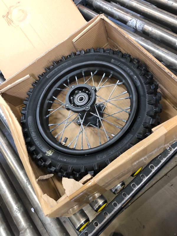 Photo 2 of Eachbid 80/100-12inch Rear Tire Disc Brake Rim Wheel With 15mm Bearing Set for Pit Pro Dirt Bike