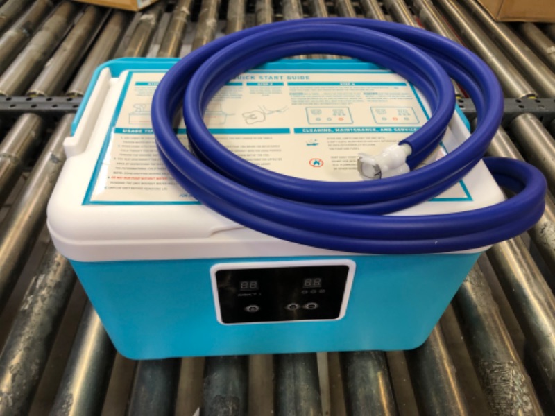 Photo 2 of Cold Therapy Machine — Cryotherapy Freeze Kit System — for Post-Surgery Care, ACL, MCL, Swelling, Sprains, and Other Injuries - Wearable, Adjustable Knee Pad — Cooler Pump with Digital Timer
