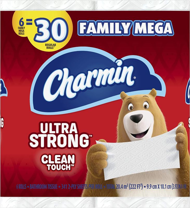 Photo 1 of Charmin Ultra Strong Clean Touch, Toilet Paper, 6 Count (Pack of 1)
