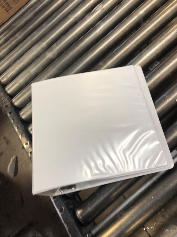 Photo 1 of Ring Binder Depot 3, Professional Angle D Ring Binder 2.5 Inch, Presentation Folder for Standard Pages 8.5 x 11 with Pockets, Crystal Clear View White Binder (2 Pack)