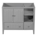 Photo 1 of 36 in. W x 18.03 in. D x 32.13 in. H Bath Vanity Cabinet without Top in Grey
